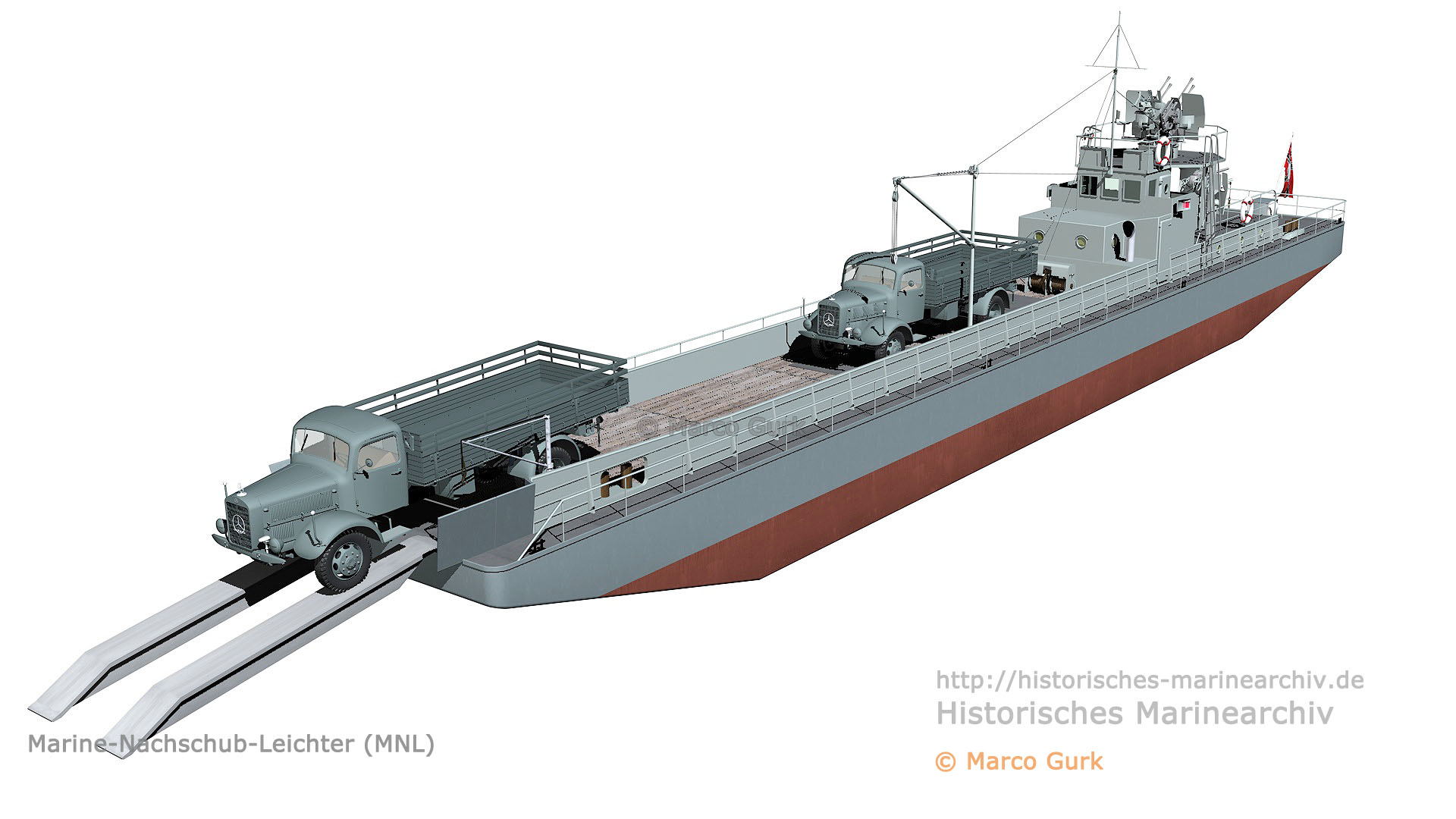 Allemagne Amphibie 1942 Les Marinefährprahm