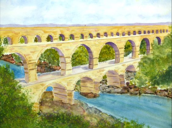 Rome Génie Civil Aqueduc Gaule Nimes Aqueduc de Nemausus