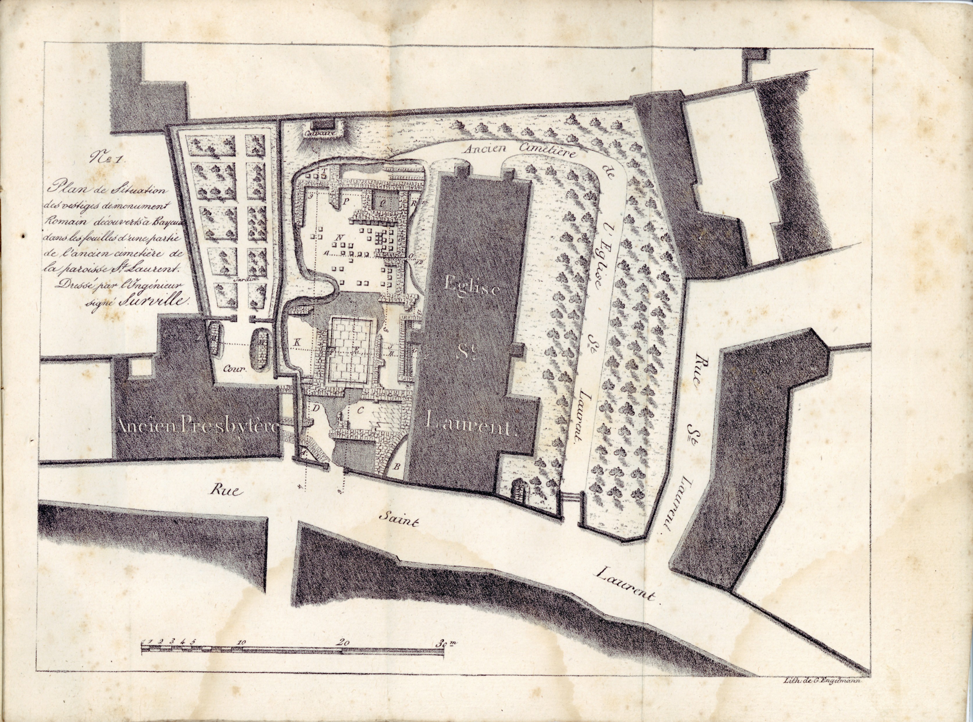 Rome Urbanisme Villes Gaule Lyonnaise Bayeux les thermes St Laurent