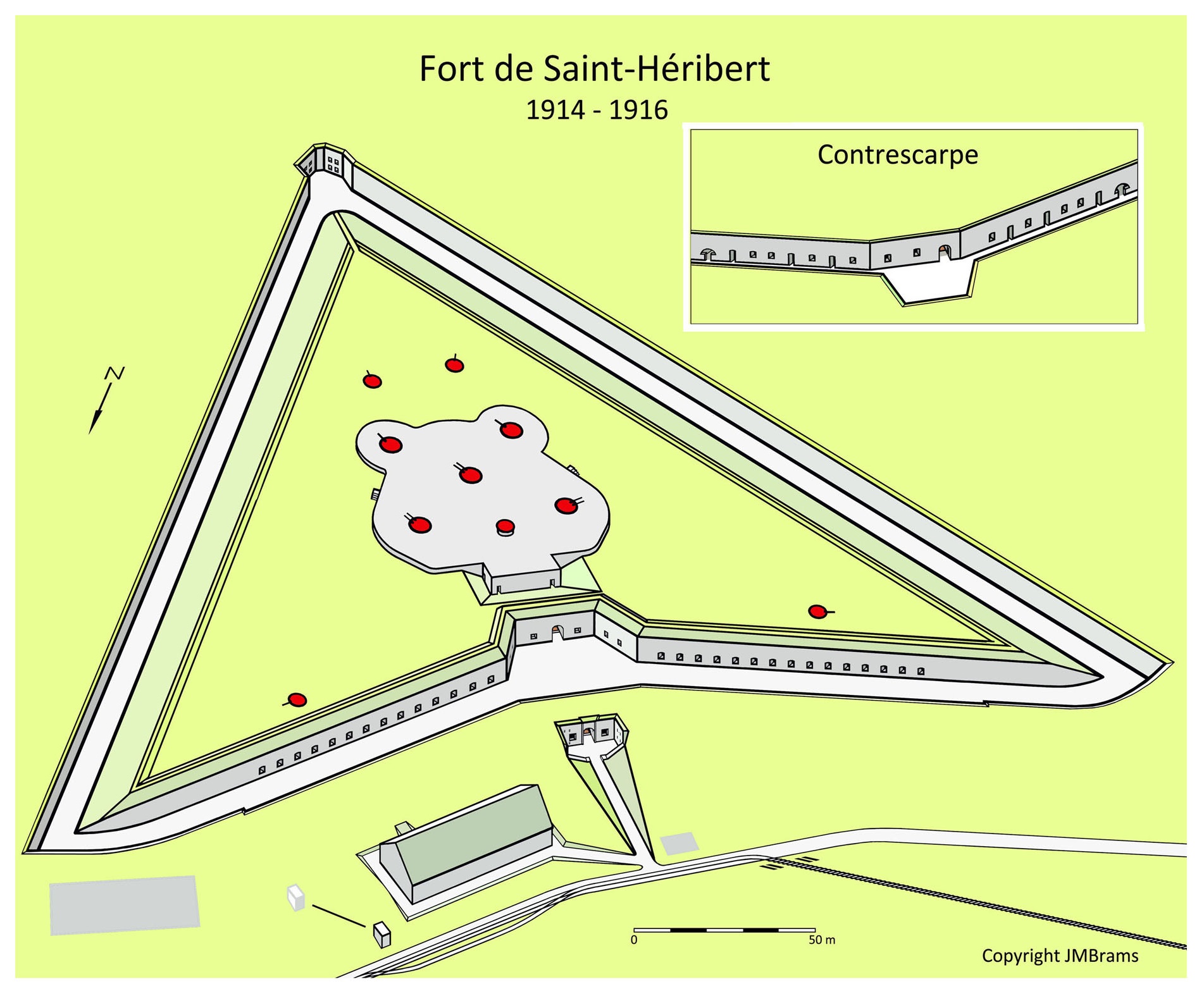Belgique Le Fort de St Heribert  FN Position Fortifiée Namur