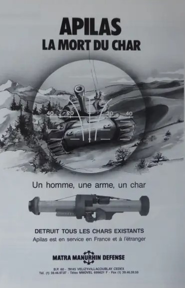 France LRAC 1980 Lance Roquette Apilas