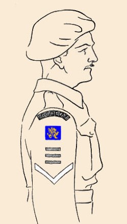 1944 Grande Bretagne Uniformes Patchs Unités