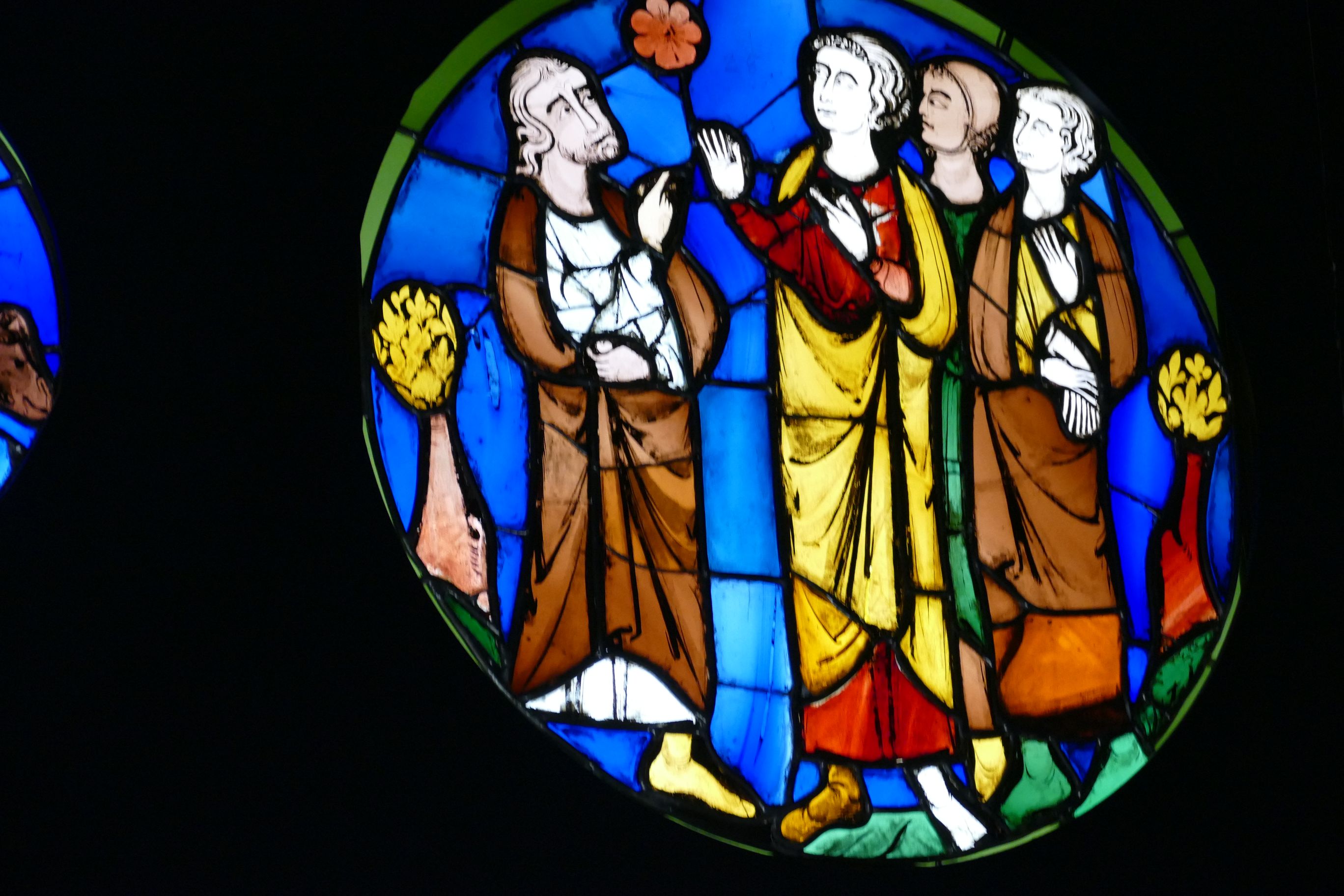 Vitrail Ancien Représentant Saint Pierre - Art Religieux - Pièce De Collection