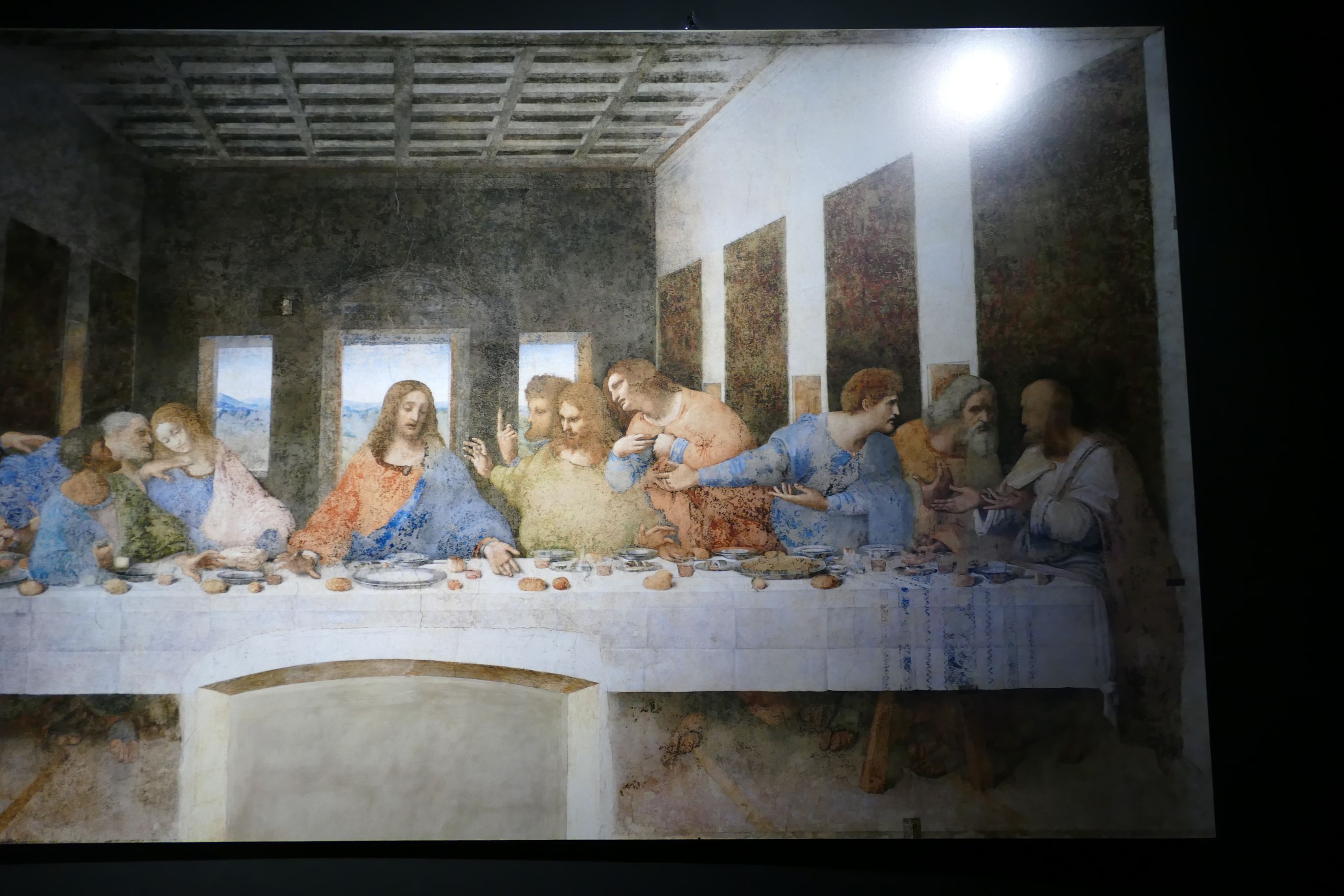 Tableau Mural La Cène De Leonardo Da Vinci 12 Apôtre Peintures 50x70