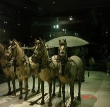 Chine Le char en bronze n°2 du Mausolée Xi'an, Shaanxi