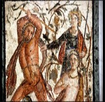 Mosaïque Rome Italie  Herculanum Mosaïque de Lycurgue et Ambrosia Herculanum Naples MANN