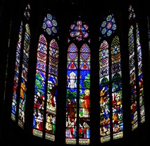 Seine St Denis .St Denis Basilique Interieur Vitraux