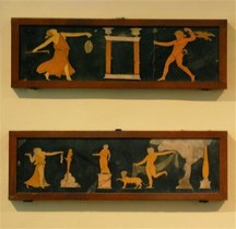 Mosaïque Rome Italie Pompéi Regio VII Insula 4 Domus 57 Domus Capitelli Decorati Scénes Dionysiaques Naples MANN