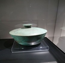Etrurie Bronze Patina et Operculum Bassin avec Couvercle Orvieto Nimes MR