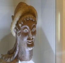 Etrurie Turms Statue Tete Terre Cuite Portonaccio Rome MNE