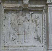 Rome Stèle Funéraire Stele Scène de Sacrifice Avignon Musée Lapidaire