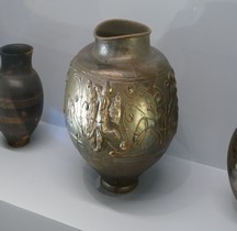 Rome Céramique Métallescente Vase Scène de Chasse Alésia