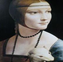 2 Peinture Renaissance 1488 La dame à l Hermine Léonardo de Vinci Cracovie Copie  Florence