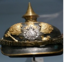 1870 Pickelhaube Saxe Officier Infanterie  Paris