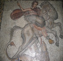 Mosaïque Rome Espagne Girona Bell Iloc Mosaïque de Bellerophon Tuant Chimère Barcelone