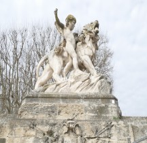 Hérault Montpellier Place Royale Peyrou Statues Lions  Injalbert