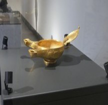 Vie Quotidienne Eclairage Lucerna Lampe Huile Or Pompéï Naples MANN