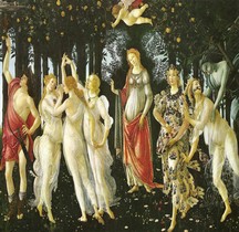 Peinture Renaissance La Primavera Sandro Botticelli Florence Les Offices