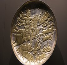 8.5 Moyen Age Iran Sassanides Roi à la Chasse 632 Paris BnF