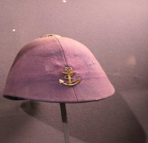 1886 Casque Colonial Toile Bleue Madagascar Fréjus Musée TdM