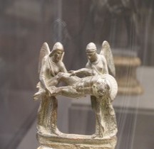 Etrurie Bronze Poignée Ciste Soldat Mort Florence MAF