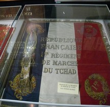 2°GM 1944 Drapeau Rgt Marche du Tchad Fréjus