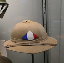 1942 Tropical Pith Helmet  utilisé par les FFL  Frejus Musée TdM m