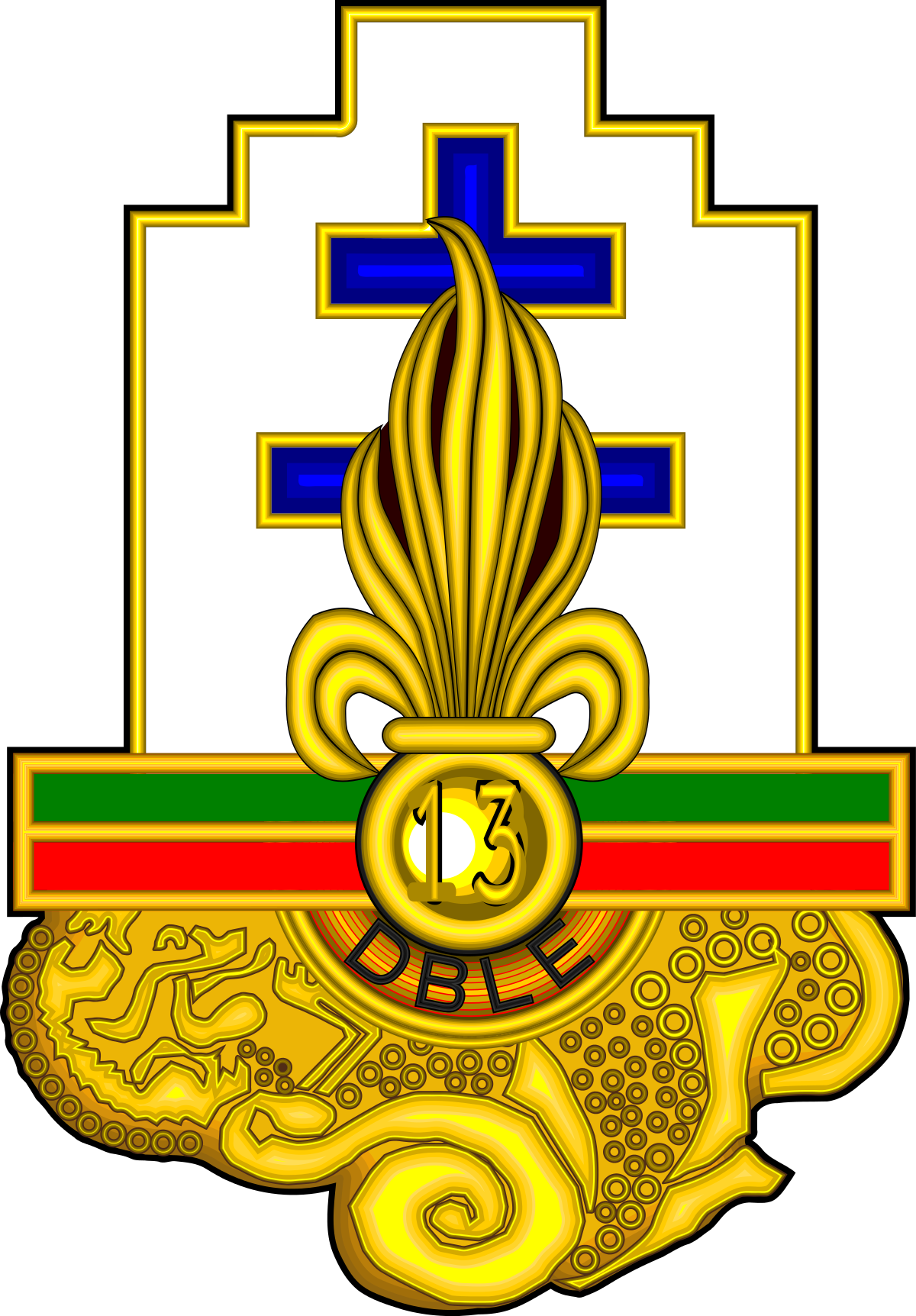 INSIGNE LÉGION 13° DBLE 3° Cie MATRICULÉE #064